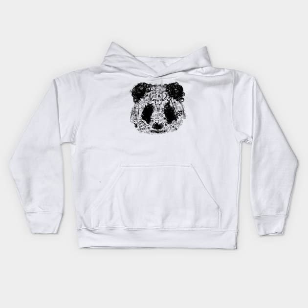 Tattooed Panda Malone by Tobe Fonseca Kids Hoodie by Tobe_Fonseca